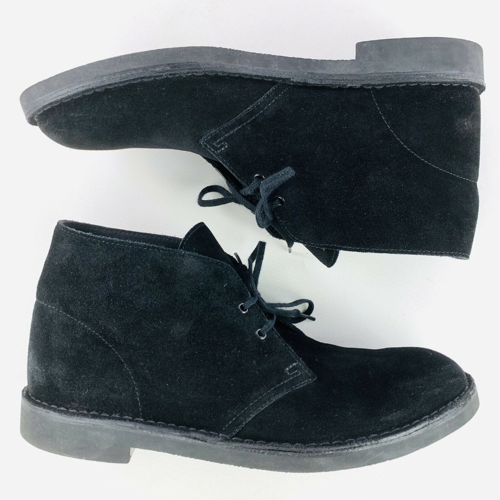 Clarks Bushacre 2 Desert Chukka Boots Black Suede